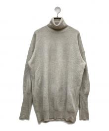 Maison Margiela（メゾンマルジェラ）の古着「スウェードエルボーパッチ タートルネック ニット」｜グレー