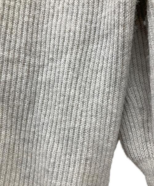 Maison Margiela（メゾンマルジェラ）Maison Margiela (メゾンマルジェラ) スウェードエルボーパッチ タートルネック ニット グレー サイズ:Sの古着・服飾アイテム