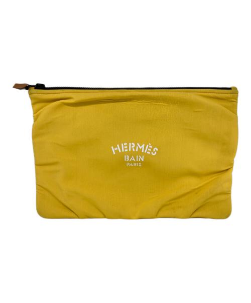 HERMES（エルメス）HERMES (エルメス) ネオバンGM エンボスロゴ ポーチ イエロー サイズ:記載なしの古着・服飾アイテム