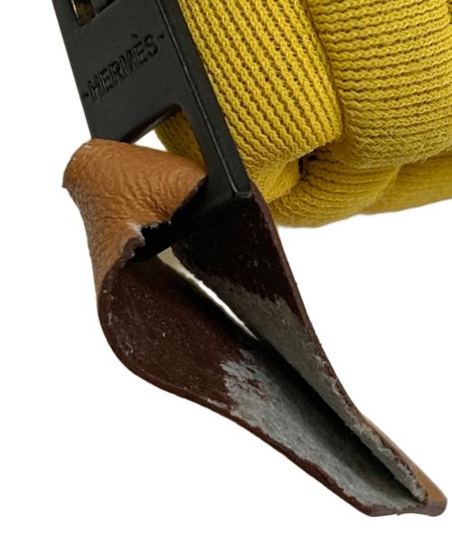 HERMES（エルメス）HERMES (エルメス) ネオバンGM エンボスロゴ ポーチ イエロー サイズ:記載なしの古着・服飾アイテム