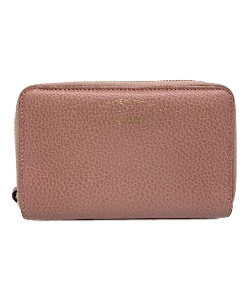 GUCCI（グッチ）GUCCI (グッチ) ラウンドファスナースウィングウォレット ピンクの古着・服飾アイテム
