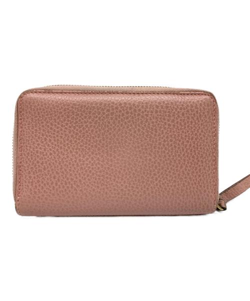 GUCCI（グッチ）GUCCI (グッチ) ラウンドファスナースウィングウォレット ピンクの古着・服飾アイテム