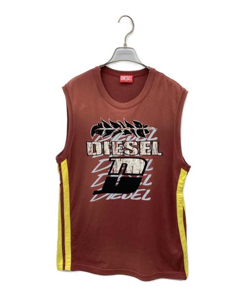 DIESEL（ディーゼル）DIESEL (ディーゼル) T-BISCO-STRIPE ブラウン サイズ:XLの古着・服飾アイテム