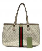 GUCCIグッチ）の古着「オフィディア ミディアム トートバッグ」｜アイボリー×ベージュ