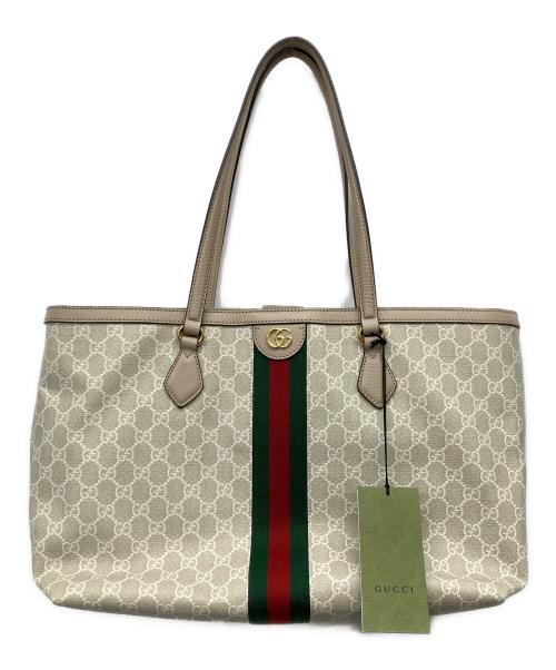 GUCCI（グッチ）GUCCI (グッチ) オフィディア ミディアム トートバッグ アイボリー×ベージュ サイズ:記載なしの古着・服飾アイテム