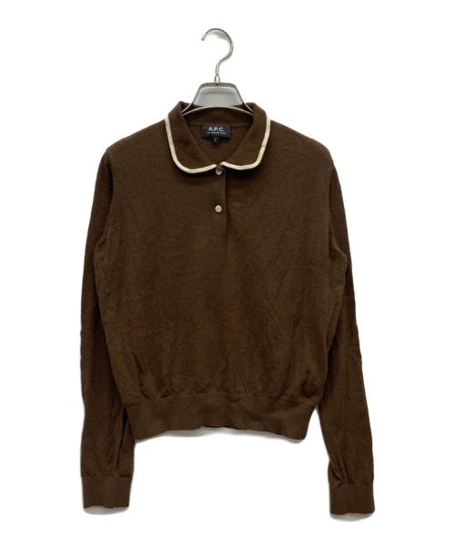 A.P.C.（アーペーセー）A.P.C. (アーペーセー) POLO MARGOTO JPS ブラウン サイズ:Sの古着・服飾アイテム