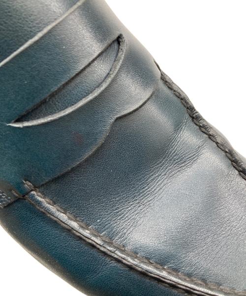 Santoni（サントーニ）Santoni (サントーニ) レザーローファー ネイビー サイズ:6 1/2の古着・服飾アイテム