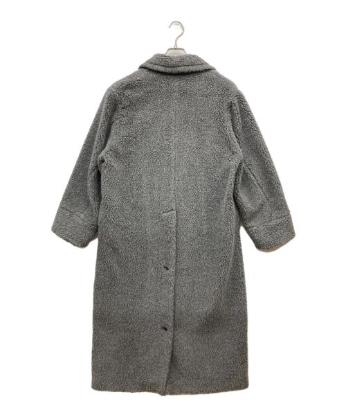 Couture d'adam（クチュールドアダム）Couture d'adam (クチュールドアダム) ダブルブレスト イタリアンボアフリースロングコート グレー サイズ:38の古着・服飾アイテム
