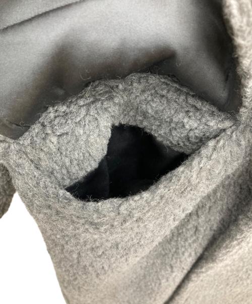 Couture d'adam（クチュールドアダム）Couture d'adam (クチュールドアダム) ダブルブレスト イタリアンボアフリースロングコート グレー サイズ:38の古着・服飾アイテム