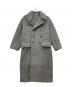 Couture d'adam（クチュールドアダム）の古着「ダブルブレスト イタリアンボアフリースロングコート」｜グレー