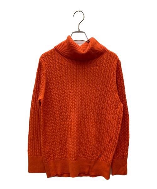 MACKINTOSH LONDON（マッキントッシュ ロンドン）MACKINTOSH LONDON (マッキントッシュ ロンドン) ウールミニケーブルニットプルオーバー オレンジ サイズ:Mの古着・服飾アイテム