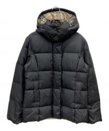 BURBERRY LONDON（バーバリーロンドン）の古着「フーデッドダウンジャケット」｜ブラック