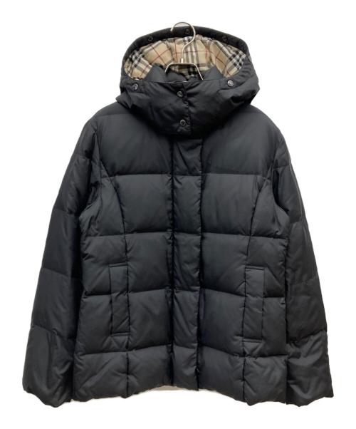 BURBERRY LONDON（バーバリーロンドン）BURBERRY LONDON (バーバリーロンドン) フーデッドダウンジャケット ブラック サイズ:38の古着・服飾アイテム