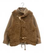 HYKEハイク）の古着「25AW DOUBLE FACE FAUX SHEARLING DUFFEL JACKET」｜ベージュ