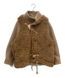 HYKE（ハイク）の古着「25AW DOUBLE FACE FAUX SHEARLING DUFFEL JACKET」｜ベージュ