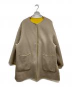 UNITED ARROWSユナイテッドアローズ）の古着「UBCMD リバーバイカラーコート」｜グレー×イエロー