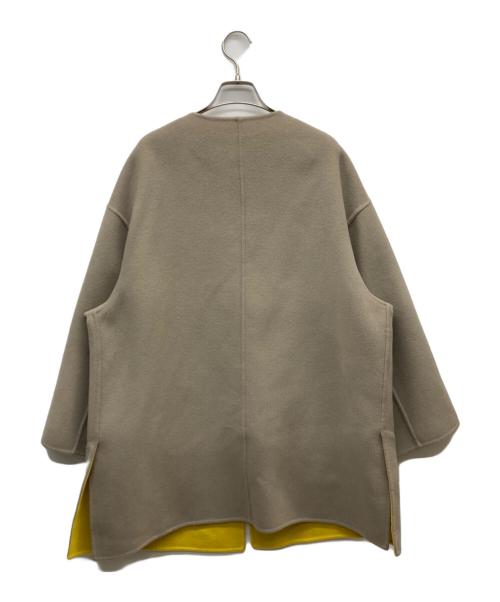 UNITED ARROWS（ユナイテッドアローズ）UNITED ARROWS (ユナイテッドアローズ) UBCMD リバーバイカラーコート グレー×イエロー サイズ:38の古着・服飾アイテム
