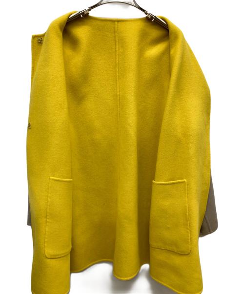 UNITED ARROWS（ユナイテッドアローズ）UNITED ARROWS (ユナイテッドアローズ) UBCMD リバーバイカラーコート グレー×イエロー サイズ:38の古着・服飾アイテム