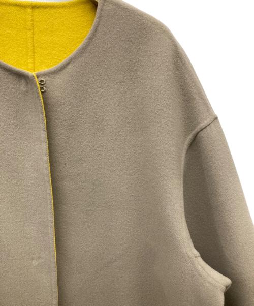 UNITED ARROWS（ユナイテッドアローズ）UNITED ARROWS (ユナイテッドアローズ) UBCMD リバーバイカラーコート グレー×イエロー サイズ:38の古着・服飾アイテム