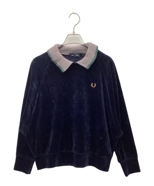 FRED PERRY（フレッドペリー）FRED PERRY (フレッドペリー) VELOUR TOP ネイビー サイズ:36の古着・服飾アイテム