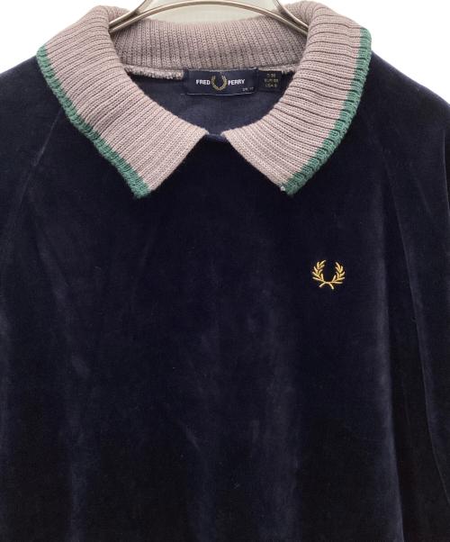 FRED PERRY（フレッドペリー）FRED PERRY (フレッドペリー) VELOUR TOP ネイビー サイズ:36の古着・服飾アイテム