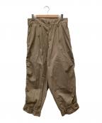 KOLORカラー）の古着「高密度コットンギャバパンツ」｜ベージュ