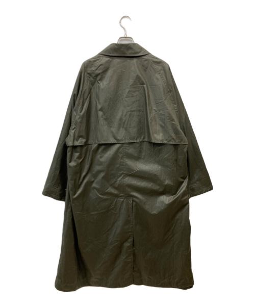 TOMORROW LAND（トゥモローランド）TOMORROW LAND (トゥモローランド) ヴィンテージポリエステル アンブレラステンカラーコート カーキ×オレンジ サイズ:Sの古着・服飾アイテム