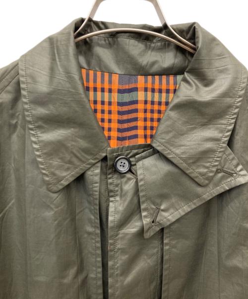 TOMORROW LAND（トゥモローランド）TOMORROW LAND (トゥモローランド) ヴィンテージポリエステル アンブレラステンカラーコート カーキ×オレンジ サイズ:Sの古着・服飾アイテム