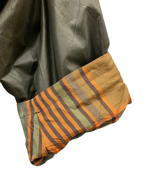 TOMORROW LAND（トゥモローランド）TOMORROW LAND (トゥモローランド) ヴィンテージポリエステル アンブレラステンカラーコート カーキ×オレンジ サイズ:Sの古着・服飾アイテム