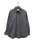 yokosakamotoヨウコサカモト）の古着「コットンストライプシャツ」｜グレー