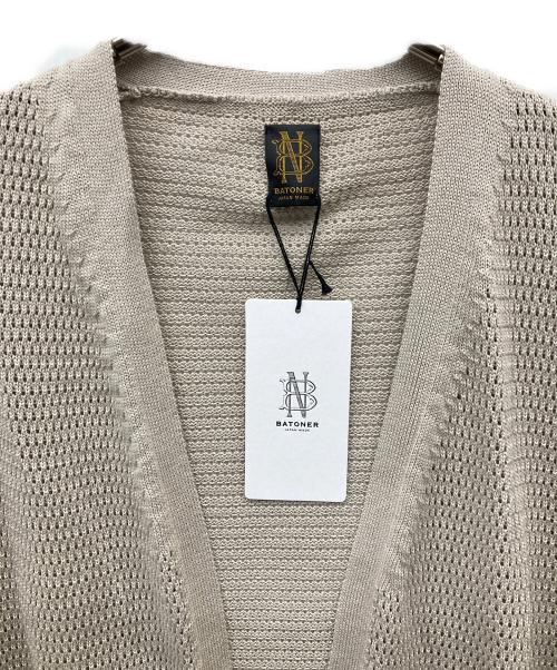 BATONER（バトナ―）BATONER (バトナ―) NO BUTTON CARDIGAN ベージュ サイズ:3の古着・服飾アイテム
