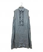 45Rフォーティファイブ・アール）の古着「インドリネンツイルのドレス」｜スカイブルー