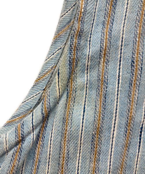 45R（フォーティファイブ・アール）45R (フォーティファイブ・アール) インドリネンツイルのドレス スカイブルーの古着・服飾アイテム