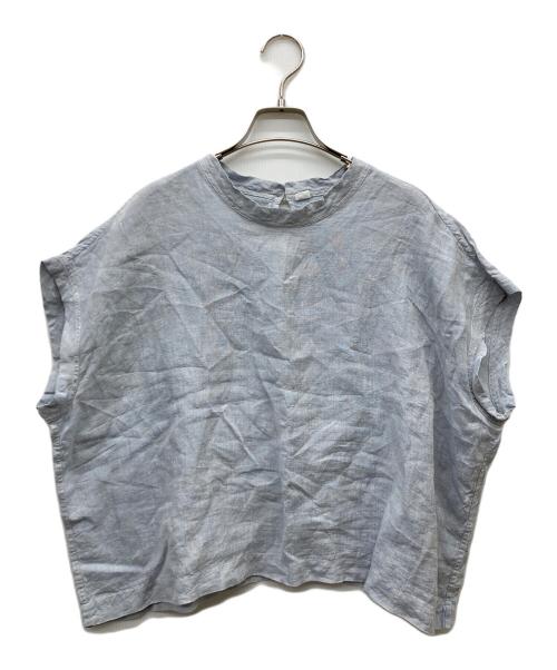 45R（フォーティファイブ・アール）45R (フォーティファイブ・アール) インドリネンの馬シャツ スカイブルー サイズ:-の古着・服飾アイテム