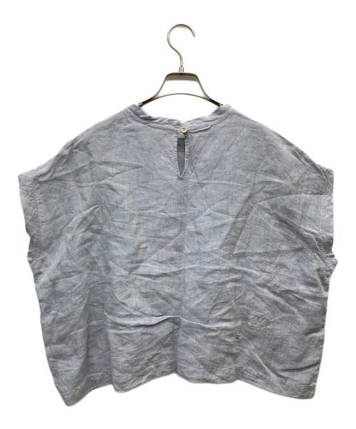 45R（フォーティファイブ・アール）45R (フォーティファイブ・アール) インドリネンの馬シャツ スカイブルー サイズ:-の古着・服飾アイテム