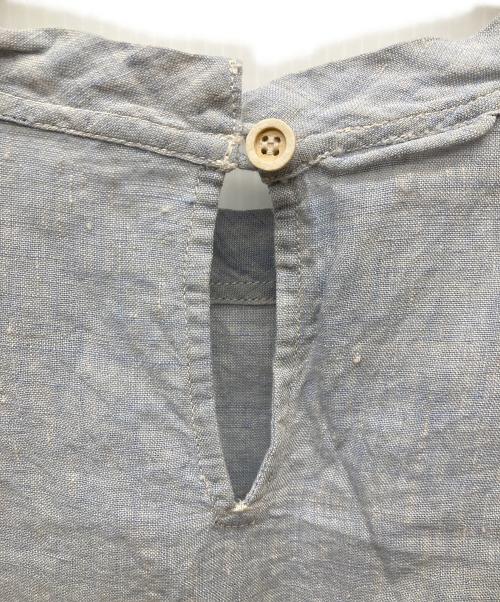 45R（フォーティファイブ・アール）45R (フォーティファイブ・アール) インドリネンの馬シャツ スカイブルー サイズ:-の古着・服飾アイテム