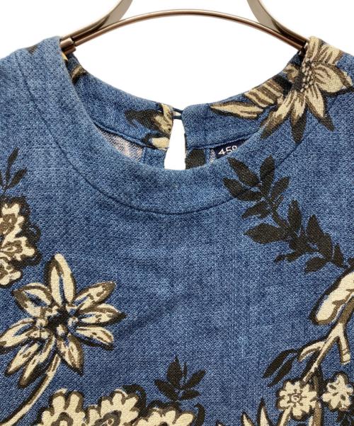 45R（フォーティファイブ・アール）45R (フォーティファイブ・アール) 二重織コットンリネンのドレス ブルーの古着・服飾アイテム