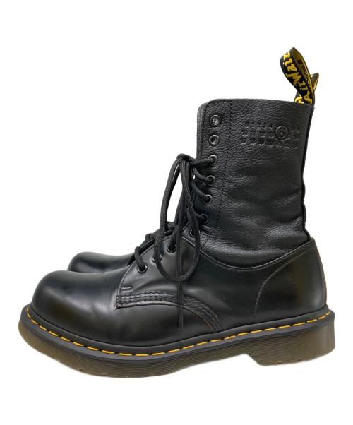 Dr.Martens（ドクターマーチン）Dr.Martens (ドクターマーチン) MM6 Maison Margiela (エムエムシックスメゾンマルジェラ) 10ホールレースアップアンクルブーツ ブラック サイズ: UK8の古着・服飾アイテム