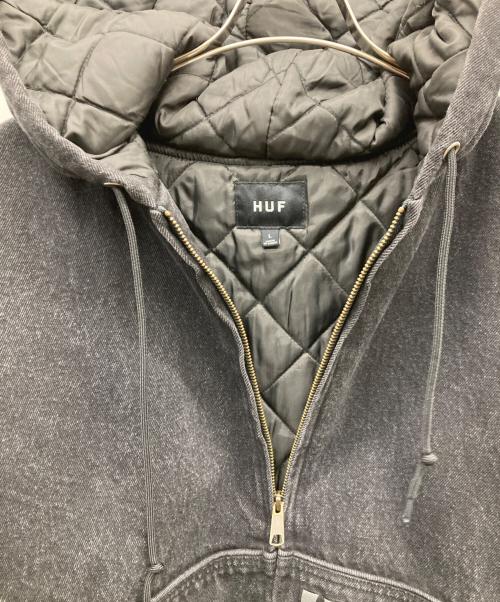 HUF（ハフ）HUF (ハフ) BOULDER WORK JACKET　ボルダー ワークジャケット ブラック サイズ:Lの古着・服飾アイテム