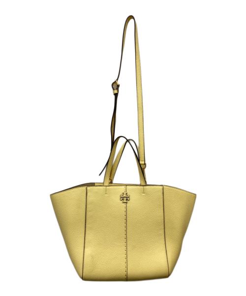 TORY BURCH（トリーバーチ）TORY BURCH (トリーバーチ) マックグローキャリーオールトートバッグ イエロー サイズ:記載なしの古着・服飾アイテム