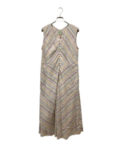 Sybilla（シビラ）Sybilla (シビラ) カディコットン マルチカラーストライプドレス マルチカラー サイズ:Ｌ 未使用品の古着・服飾アイテム