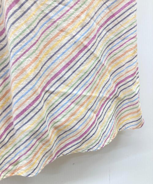 Sybilla（シビラ）Sybilla (シビラ) カディコットン マルチカラーストライプドレス マルチカラー サイズ:Ｌ 未使用品の古着・服飾アイテム