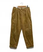 HUMAN MADEヒューマンメイド）の古着「2タックコーデュロイパンツ」｜ベージュ