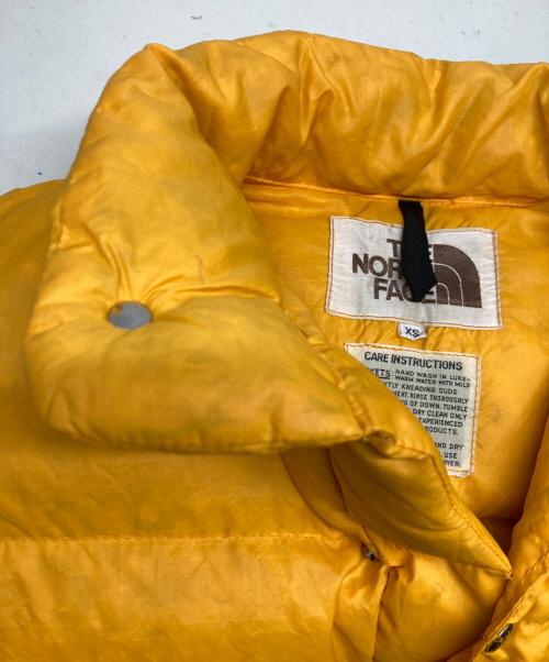 THE NORTH FACE（ザ ノース フェイス）THE NORTH FACE (ザ ノース フェイス) 茶タグ 70’S ダウンベスト イエローゴールド サイズ:XSの古着・服飾アイテム