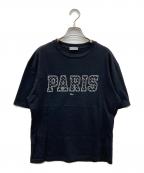 Diorディオール）の古着「18AW PARIS Bee　ロゴプリントTシャツ」｜ブラック