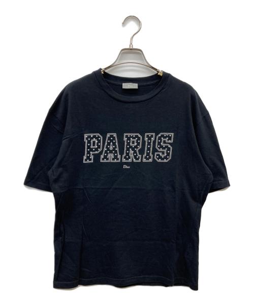 Dior（ディオール）Dior (ディオール) 18AW PARIS Bee　ロゴプリントTシャツ ブラック サイズ:Sの古着・服飾アイテム