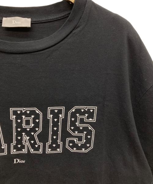 Dior（ディオール）Dior (ディオール) 18AW PARIS Bee　ロゴプリントTシャツ ブラック サイズ:Sの古着・服飾アイテム