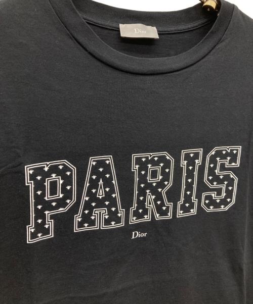 Dior（ディオール）Dior (ディオール) 18AW PARIS Bee　ロゴプリントTシャツ ブラック サイズ:Sの古着・服飾アイテム