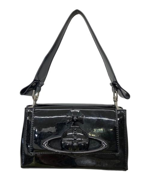 Vivienne Westwood（ヴィヴィアンウエストウッド）Vivienne Westwood (ヴィヴィアンウエストウッド) エナメルセミショルダーバッグ ブラック サイズ:-の古着・服飾アイテム