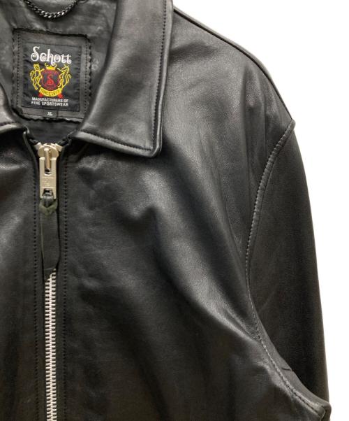 Schott（ショット）Schott (ショット) シングル ブレスト ライダースジャケット ブラック サイズ:XLの古着・服飾アイテム